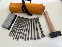 Load image into Gallery viewer, Fire-Sharp Mallet Head Full Chisel Set with Tool Roll