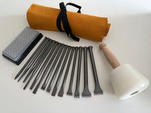 Load image into Gallery viewer, Fire-Sharp Mallet Head Full Chisel Set with Tool Roll