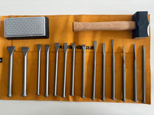 Load image into Gallery viewer, Fire-Sharp Mallet Head Full Chisel Set with Tool Roll
