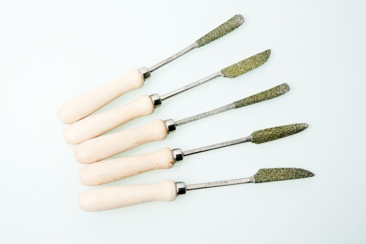Caselli Rifflers Carbon Steel & Diamond Handled Rifflers – Southern Stone and Tools